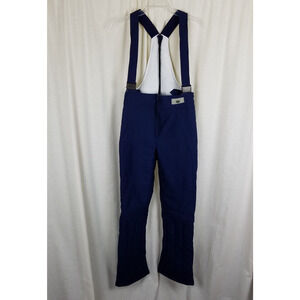 Vintage 70s Innsbruck Quilted Bib Ski Pants Salopettes Trousers Womens 12 Navy